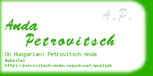 anda petrovitsch business card